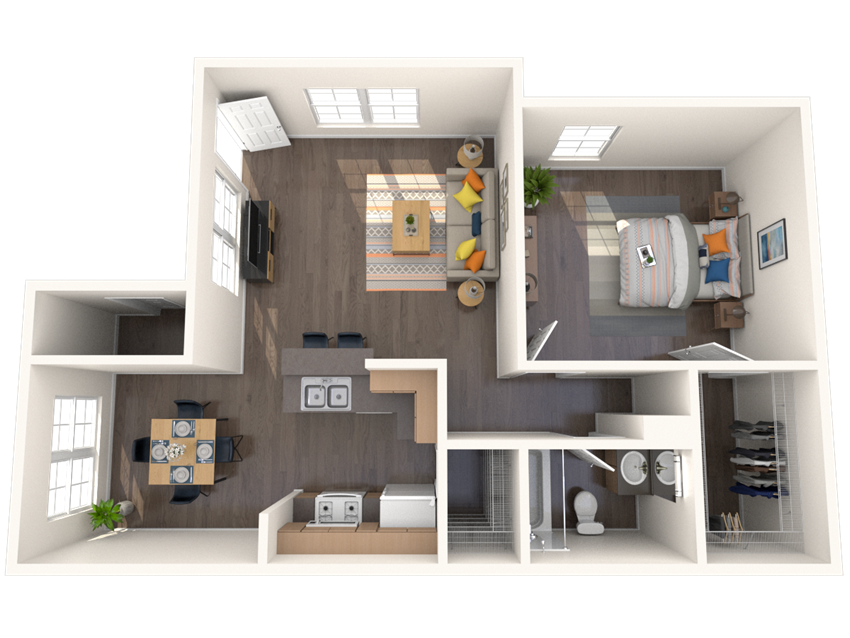one bedroom floorplan